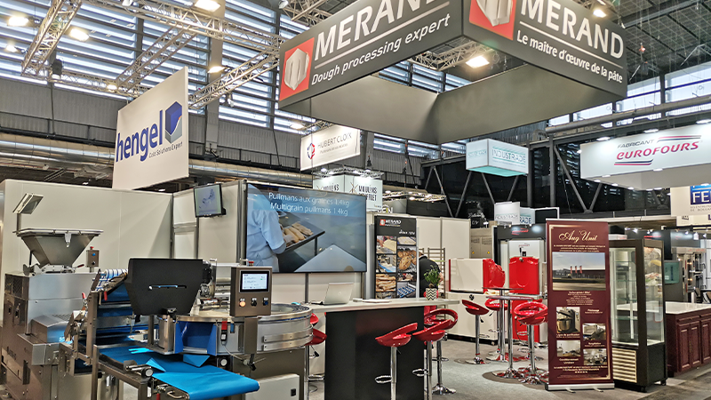 merand's booth at europain trade show in paris