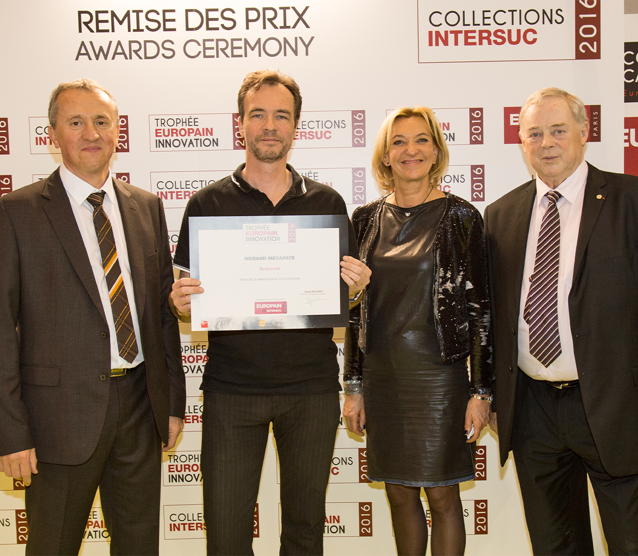 The Europain exhibition innovation trophy awarded to Yannick GERARD