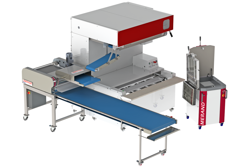 semi-automatic group for baguette and bread production in craft bakery