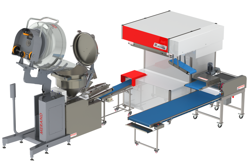 Línea de panadería semi automática para la producción de pan con divisora volumétrica formadora y cámara automática