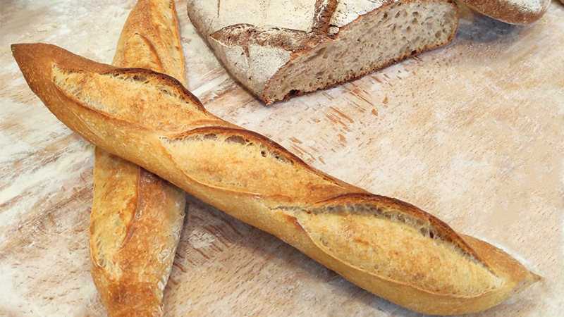 baguette bread au pain de mon grand pere bakery