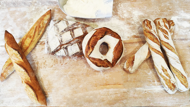 baguettes tradicionales de au pain de mon grand père