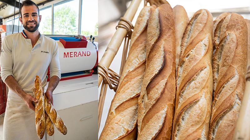baguettes de tradition façonnées sur la façonneuse verticale tregor
