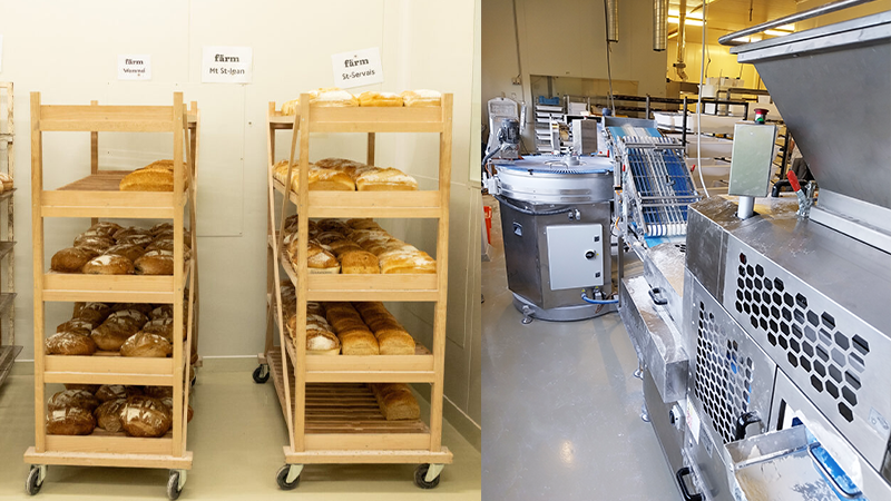 Producción de pan en la línea automática RheoPan