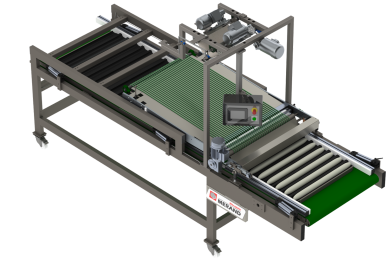 automatic dough piece in-line deposit in semi-industrial bakeries