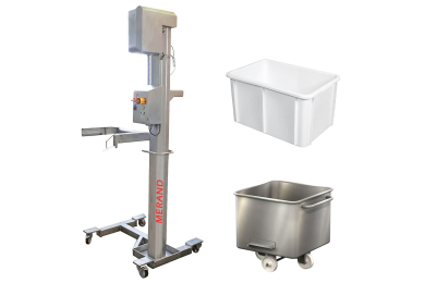elevateur de bacs plastiques ou inox