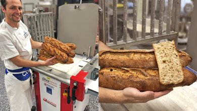 baguettes tradicionales elaboradas en el divisor-formador de merand